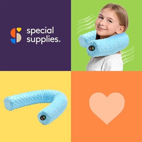 Special Supplies Sensory Vibrating Neck Pillow for Kids and Adults