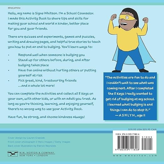8 Keys to End Bullying Activity Book for Kids & Tweens