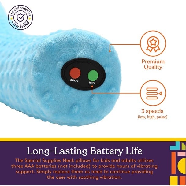 Special Supplies Sensory Vibrating Neck Pillow for Kids and Adults