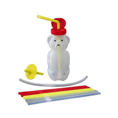 ARK's Ultra Bear Bottle Kit (1 bottle, 1 lid, 12 regular straws, 1 Select-Flow Valve, 1 Lip Blok, Polytubing)