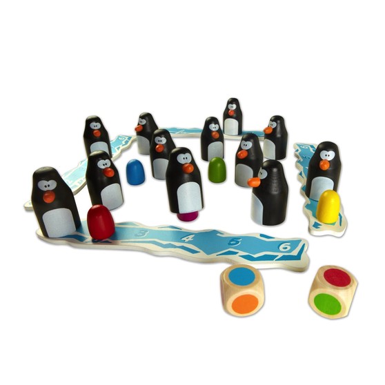 Blue Orange Pengoloo Wooden Memory Game