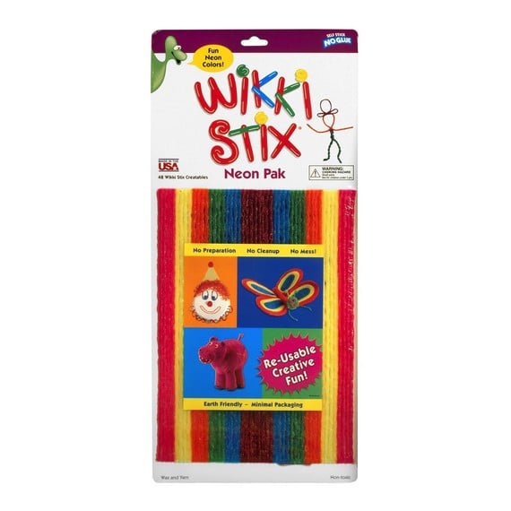 Wikki Stix Neon Pak - 48 8” Stix Per Pack!