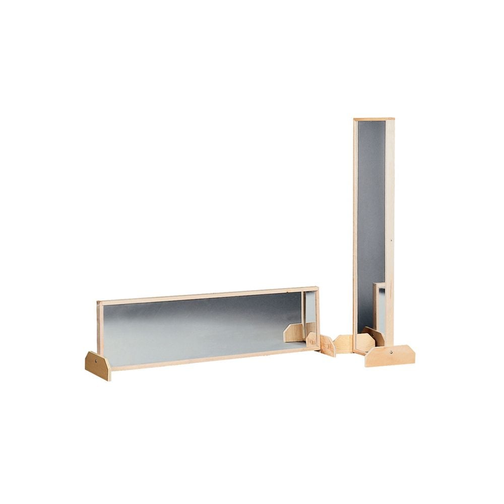 2-Way Shatter Resistant Acrylic Mirror with Maple Base