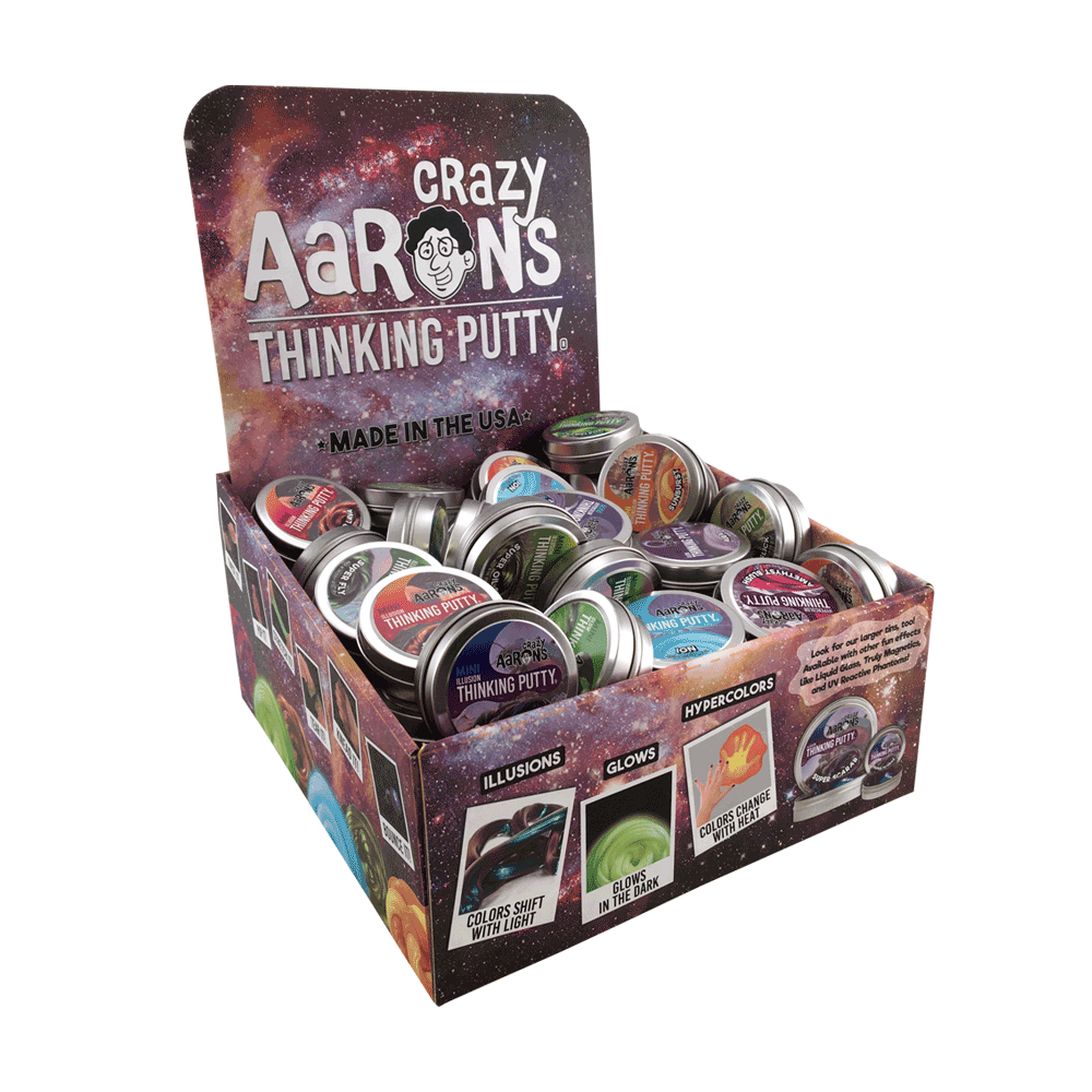 Crazy Aaron's 2” Mini Tins Assorted Mix-n-Match! Thinking Putty