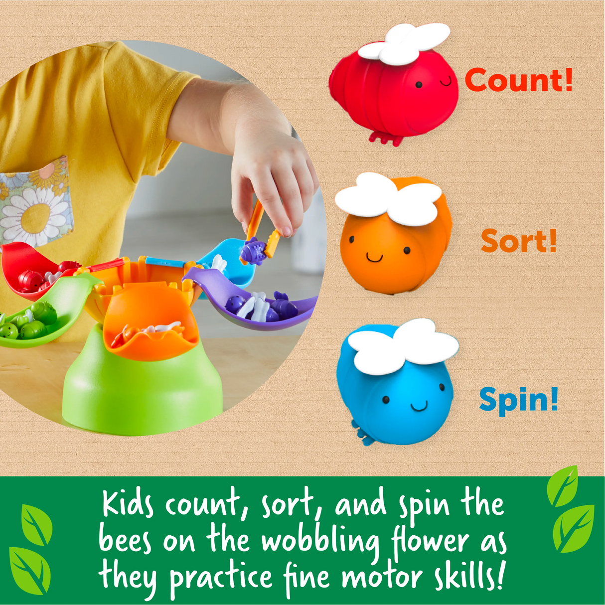 Blooming Balance Bees Fine Motor Sorting Set