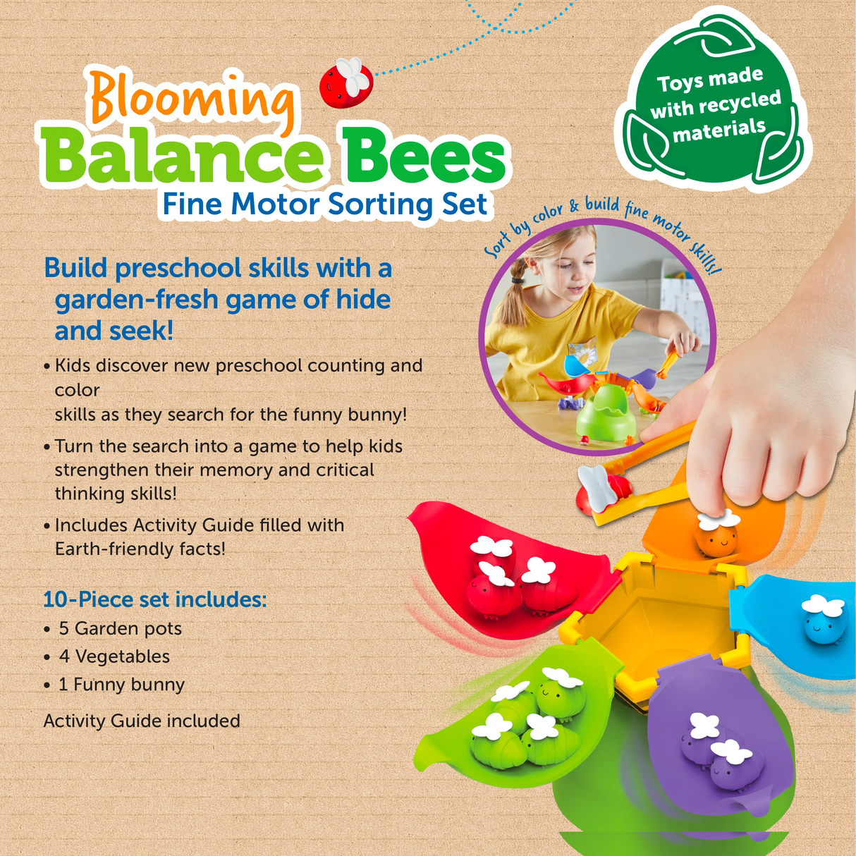Blooming Balance Bees Fine Motor Sorting Set