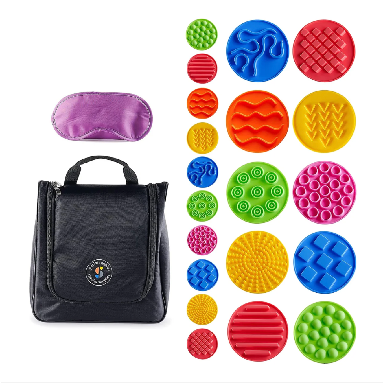 Sensory Discs Matching Game – 20 Pack with Eye Mask