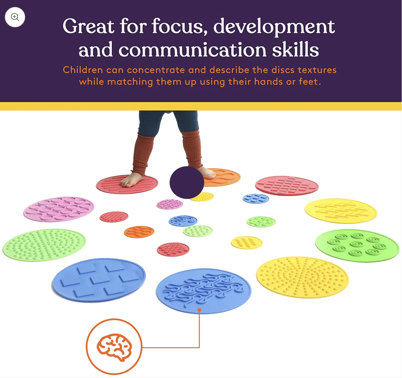 Sensory Discs Matching Game – 20 Pack with Eye Mask