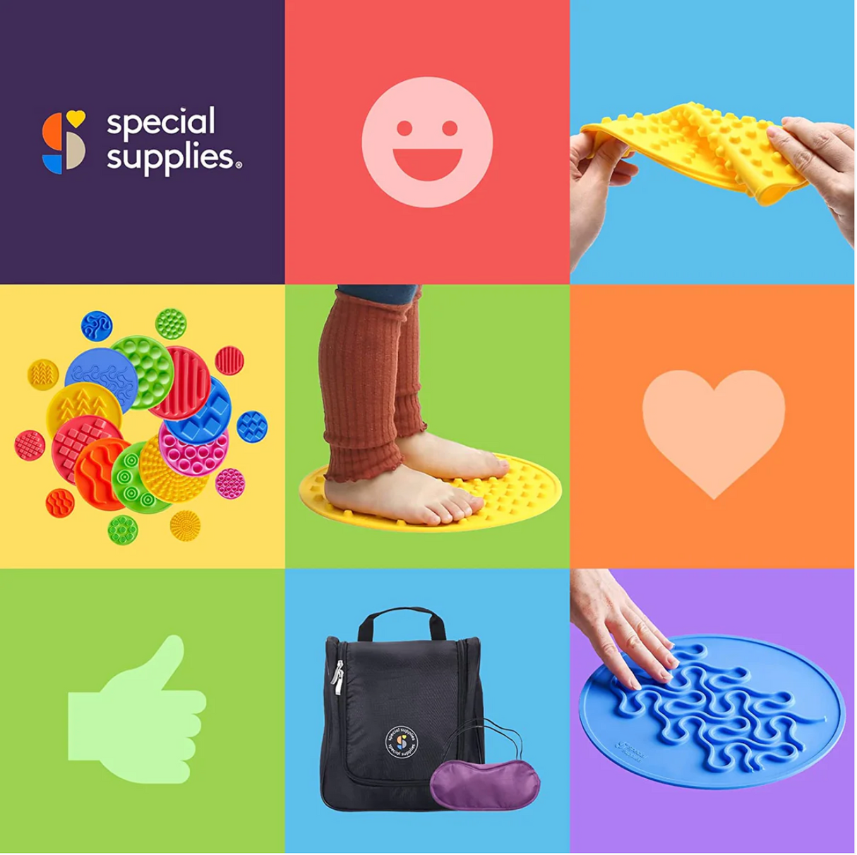 Sensory Discs Matching Game – 20 Pack with Eye Mask