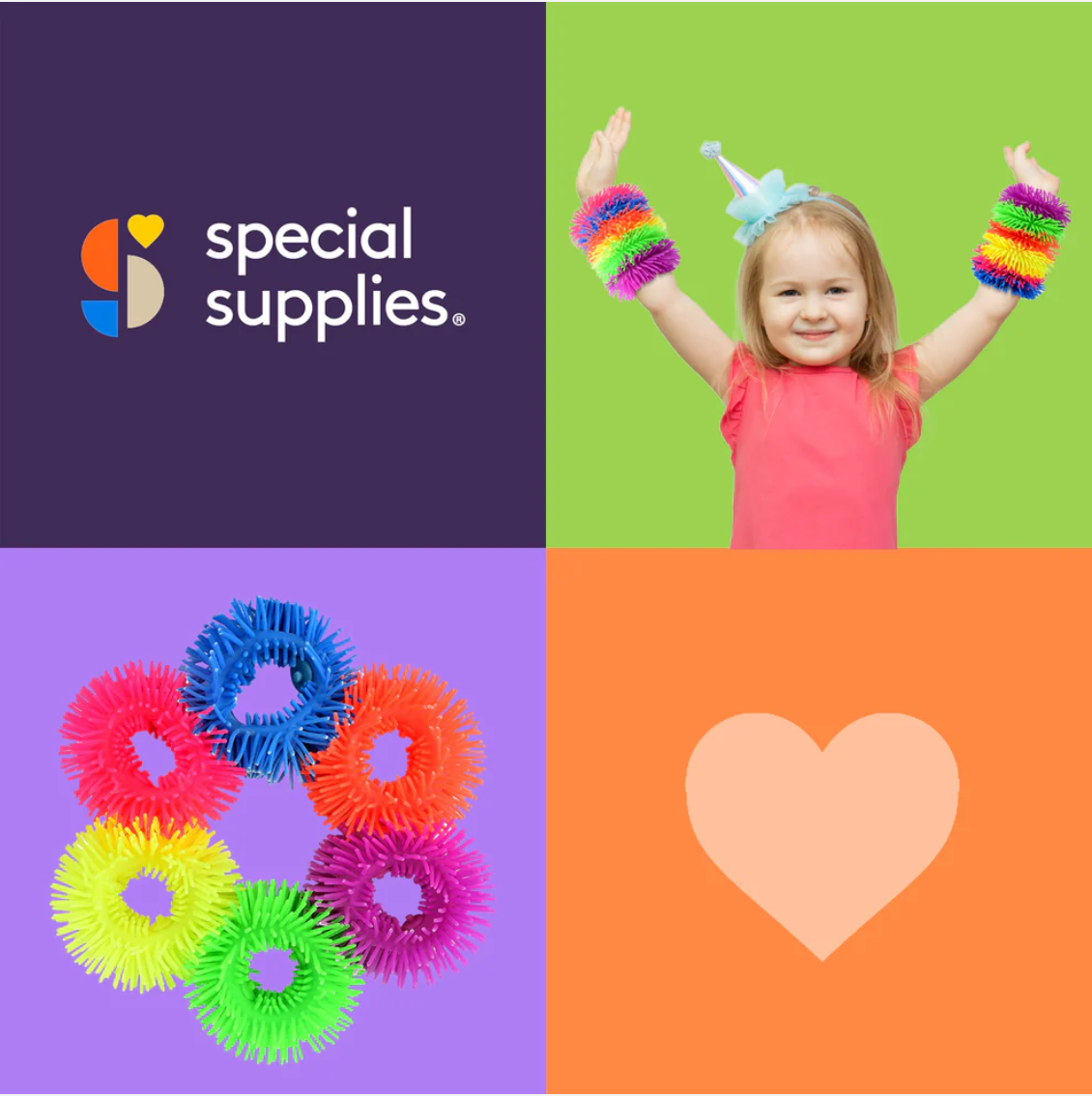 Squishy Fuzzy Band Bracelets – 6 Pack