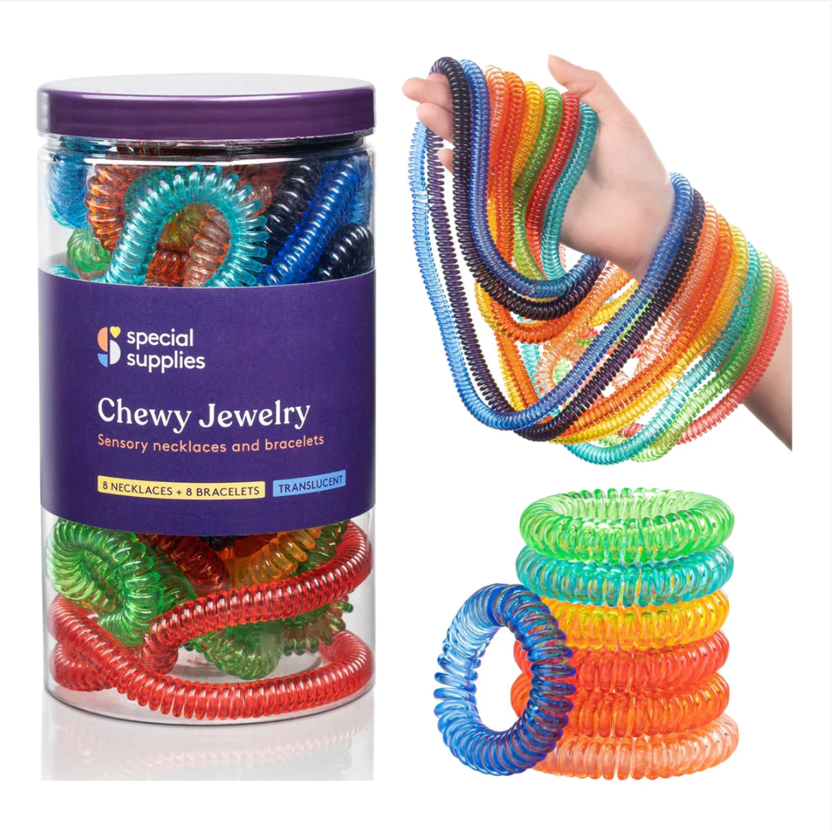 Chewy Jewelry Translucent Necklaces and Bracelets