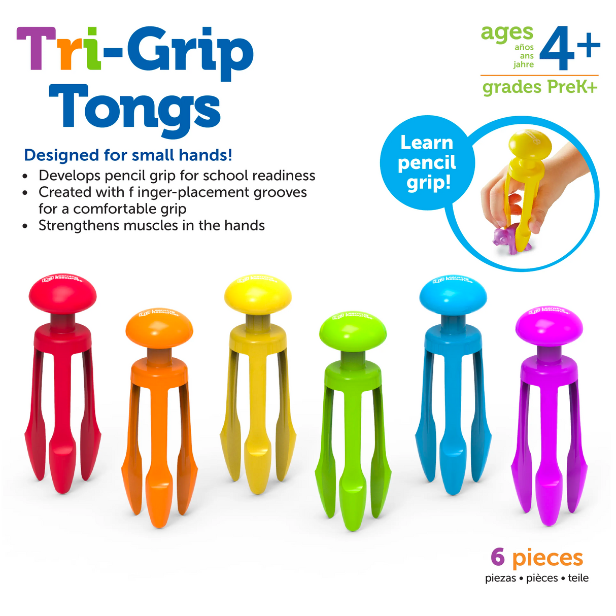 Tri-Grip Tongs, Set of 6
