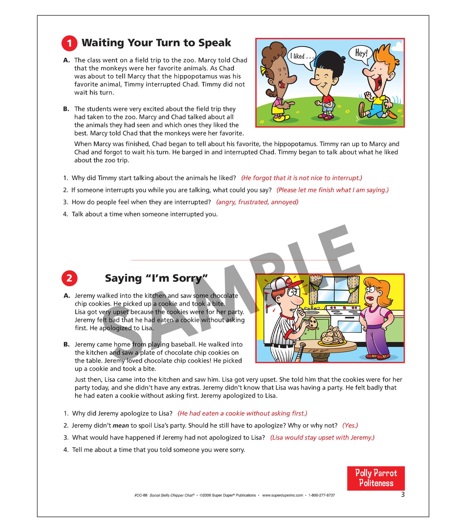 Social Skills Chipper Chat Game