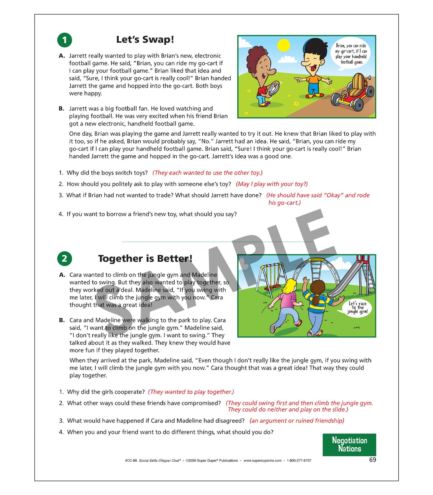 Social Skills Chipper Chat Game