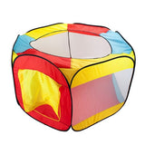 Hexagon Pop Up Ball Pit Tent with Mesh Netting and Carrying Case