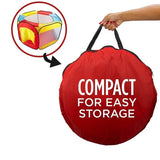 Hexagon Pop Up Ball Pit Tent with Mesh Netting and Carrying Case