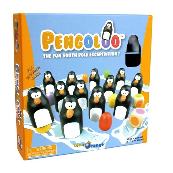 Blue Orange Pengoloo Wooden Memory Game