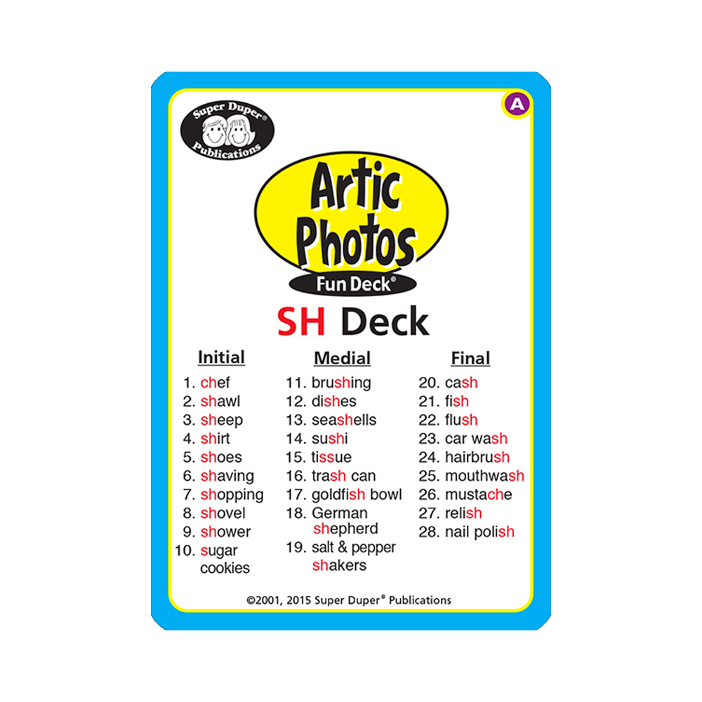 Super Duper® Artic Photos Fun Decks® Combo Set 1 - For Articulation & Language