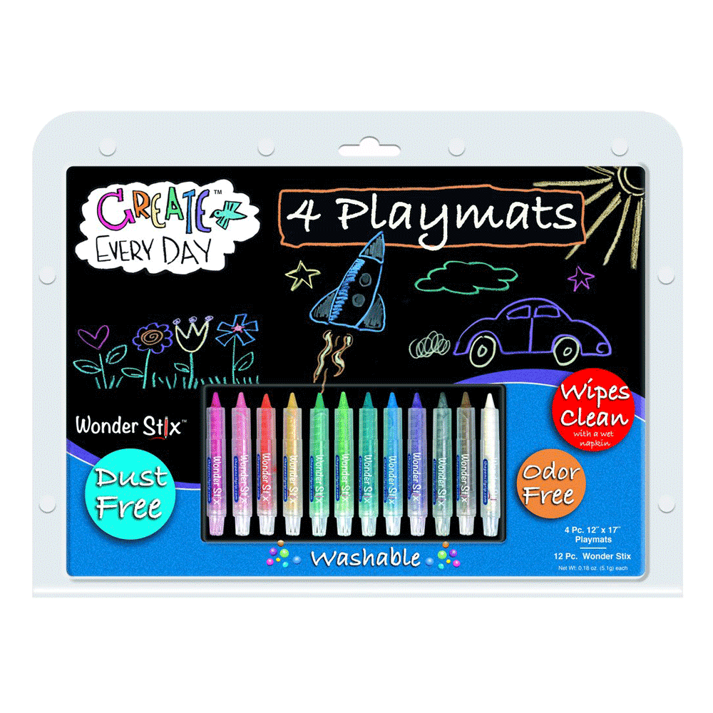Wonder Stix 12” x 17” Write & Wipe Placemat Kits: Makes studying & eating at home fun again!