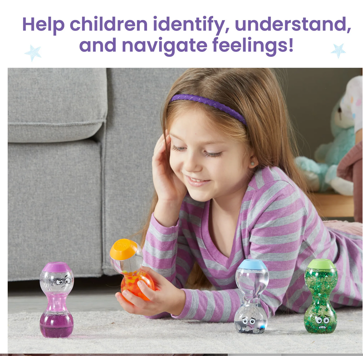 Express Your Feelings® Sensory Bottles - Excited, Nervous, Lonely, and Impatient