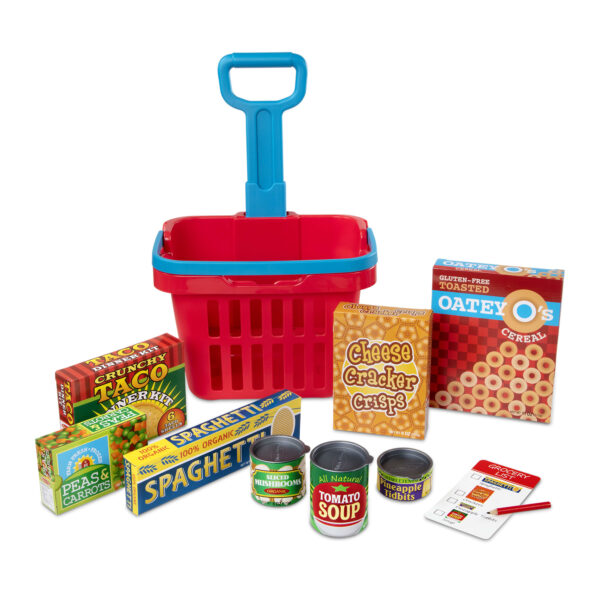 Melissa & Doug Fill and Roll Grocery Basket Play Set