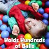 Hexagon Pop Up Ball Pit Tent with Mesh Netting and Carrying Case - Image 3