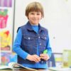 Kid's Denim Weighted Vest with Shoulder Weights - Image 2