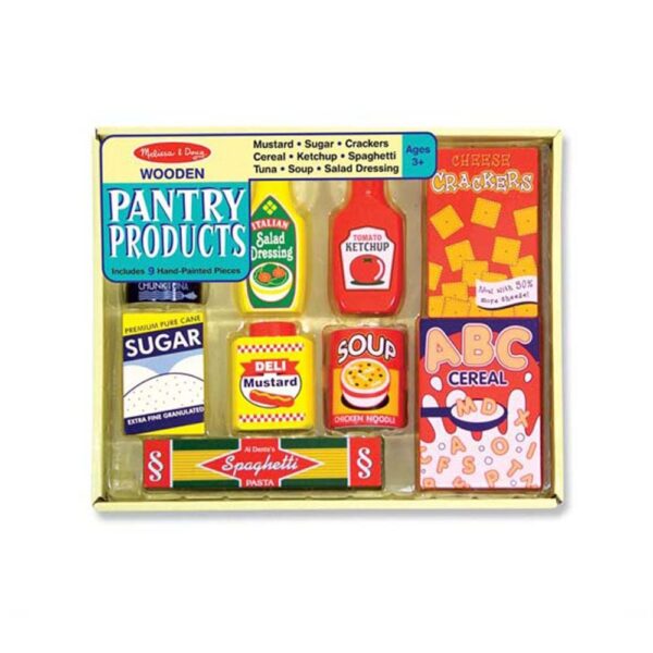 Melissa & Doug Dry Goods Pantry Food Set - Wooden Play Food
