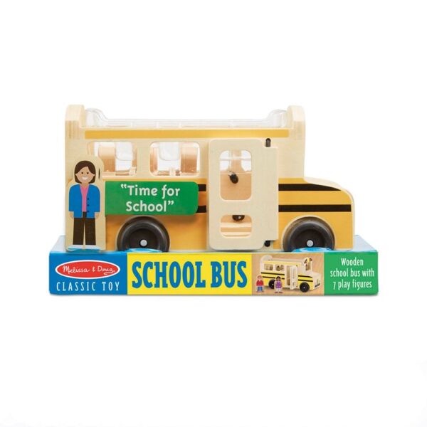 Melissa & Doug Wooden Classic School Bus - Image 2