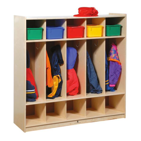 Angeles Mobile 5-Section Toddler Coat Locker with Shoe Storage