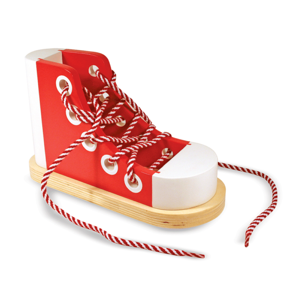 Melissa & Doug Wooden Lacing Shoe
