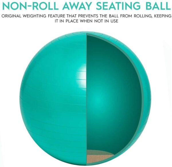 No Roll, Weighted Balance Ball Chair - Image 6
