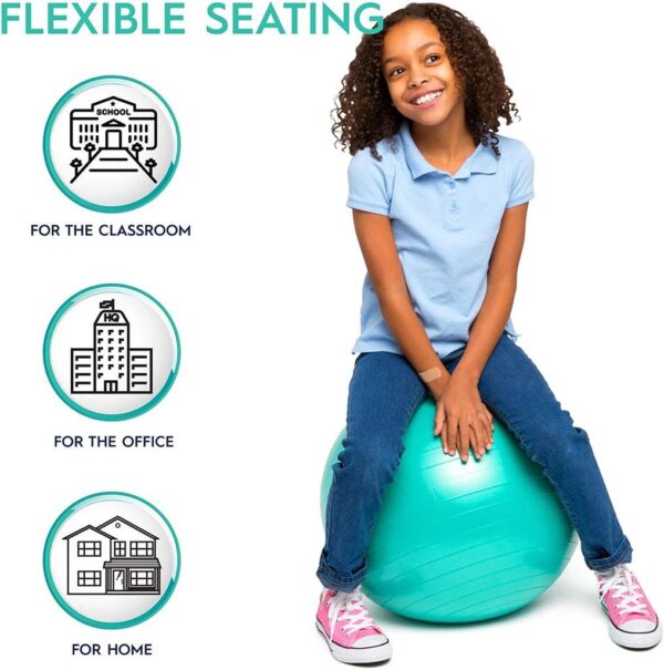 No Roll, Weighted Balance Ball Chair - Image 4