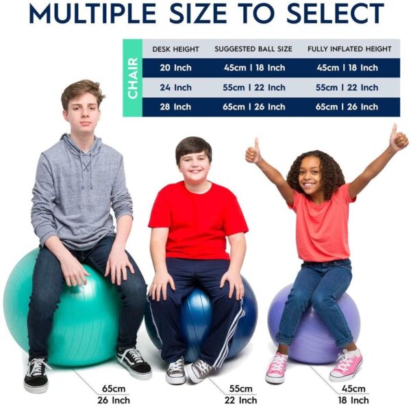 No Roll, Weighted Balance Ball Chair