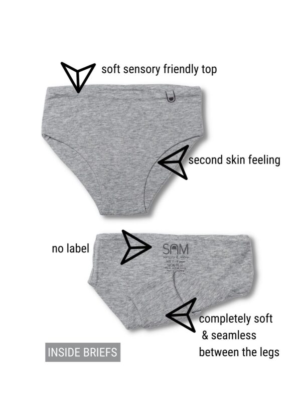 SAM Sensory™ & More Seamless Organic Cotton Briefs - Image 2