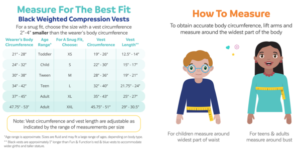 Fun & Function Teen/Adult Black  Weighted Compression Vest - Image 5