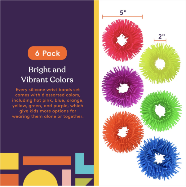 Squishy Fuzzy Band Bracelets – 6 Pack - Image 8